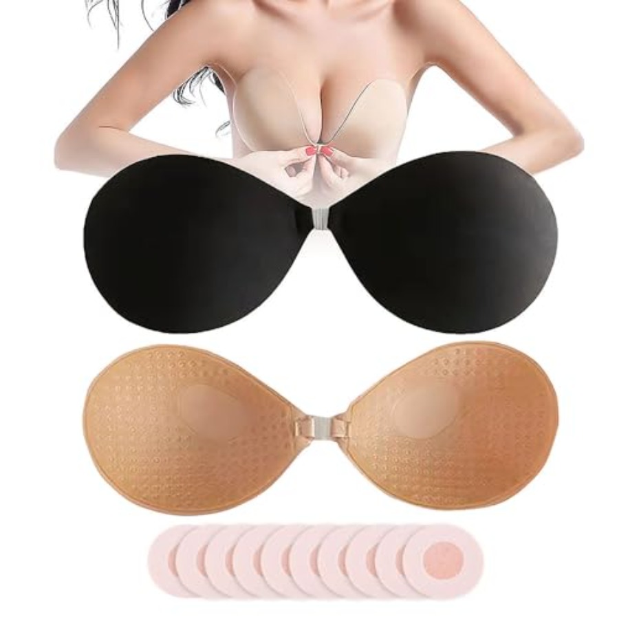 Push Up Bra Silicone - Hasimor 2 PCS Strapless Adhesive Bra