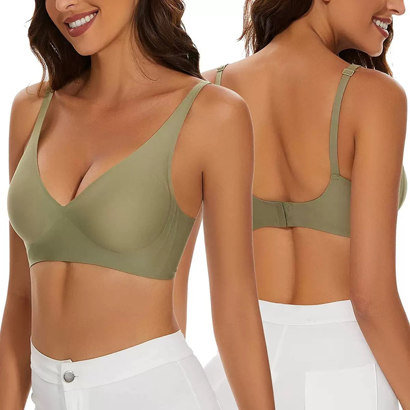 Sexy Seamless Jelly Bra S-4XL  - مراجعة Plunge Bra Push Up وسعره