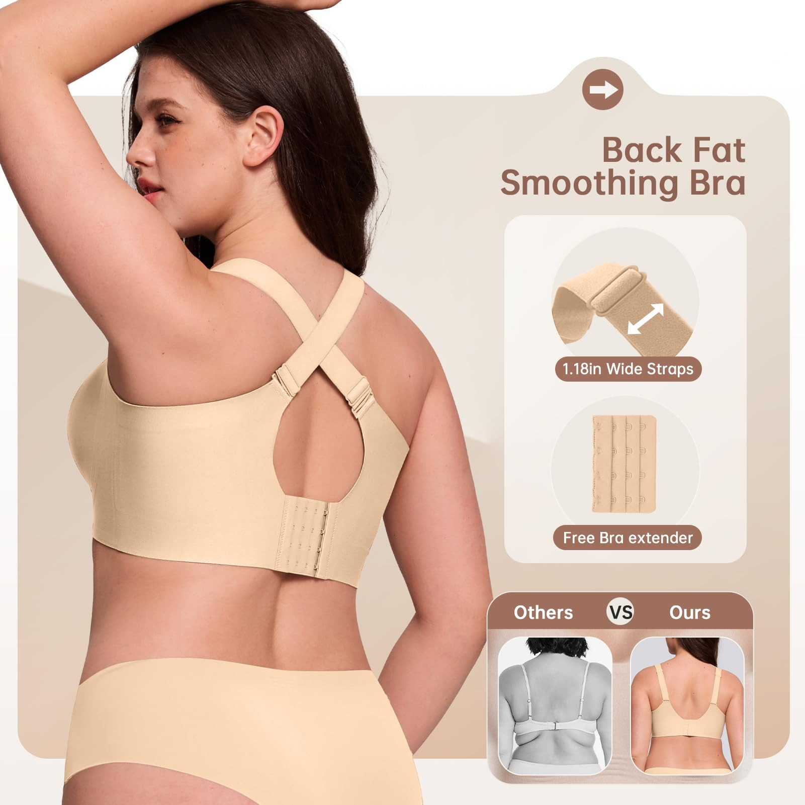 Plus Size Wireless Bra for Wom - مراجعة Full Coverage Bra وسعره