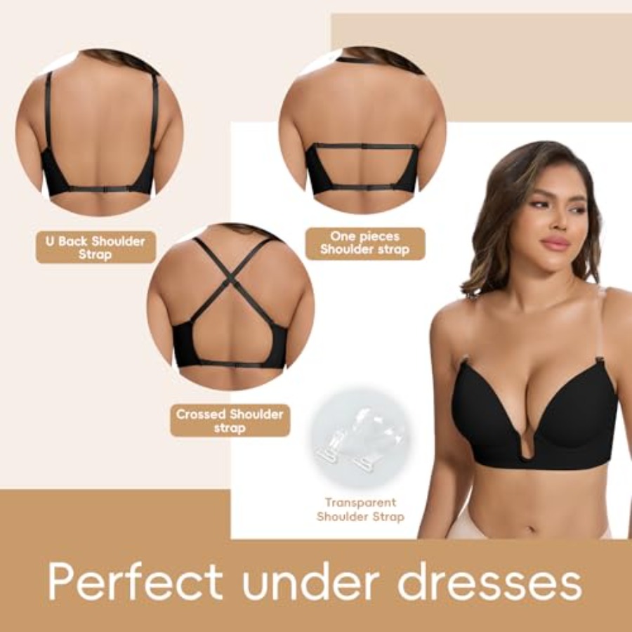 JOYSHAPER Plunge Bras for Wome - مراجعة Plunge Bra Push Up وسعره