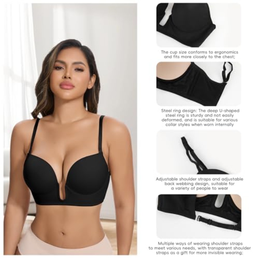 JOYSHAPER Plunge Bras for Wome - مراجعة Plunge Bra Push Up وسعره