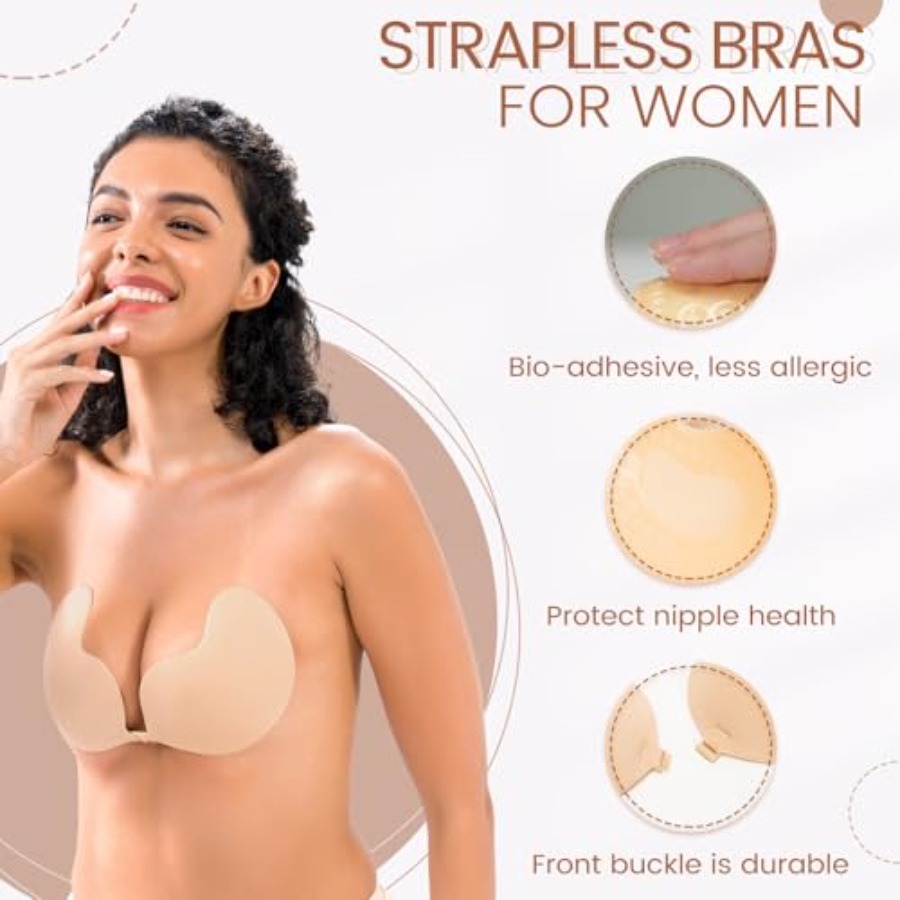 Sticky Bra Backless Adhesive S - مراجعة Push Up Bra Silicone وسعره