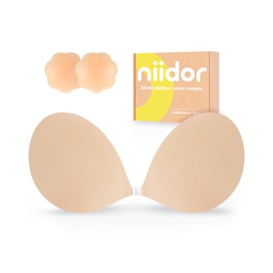 Niidor Adhesive Bra Strapless  - مراجعة Push Up Bra Silicone وسعره