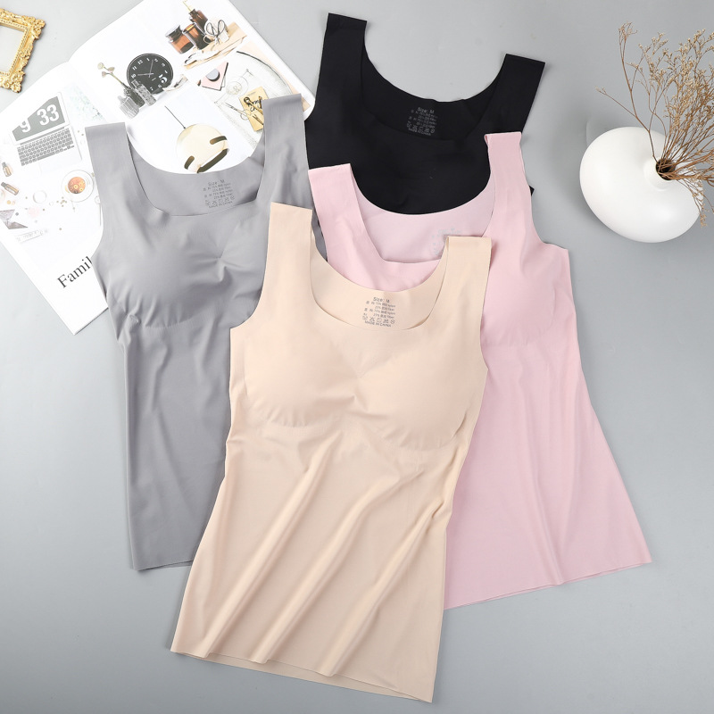 Ice Silk Wireless Push Up Tank - مراجعة T Shirt Bra Seamless وسعره