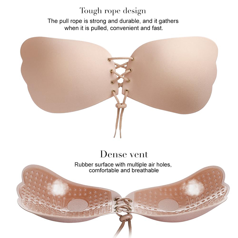 1/2 Pairs Women Summer Backles - مراجعة Backless Bra Sticky وسعره