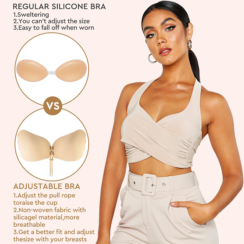 1/2 Pairs Women Summer Backles - مراجعة Backless Bra Sticky وسعره