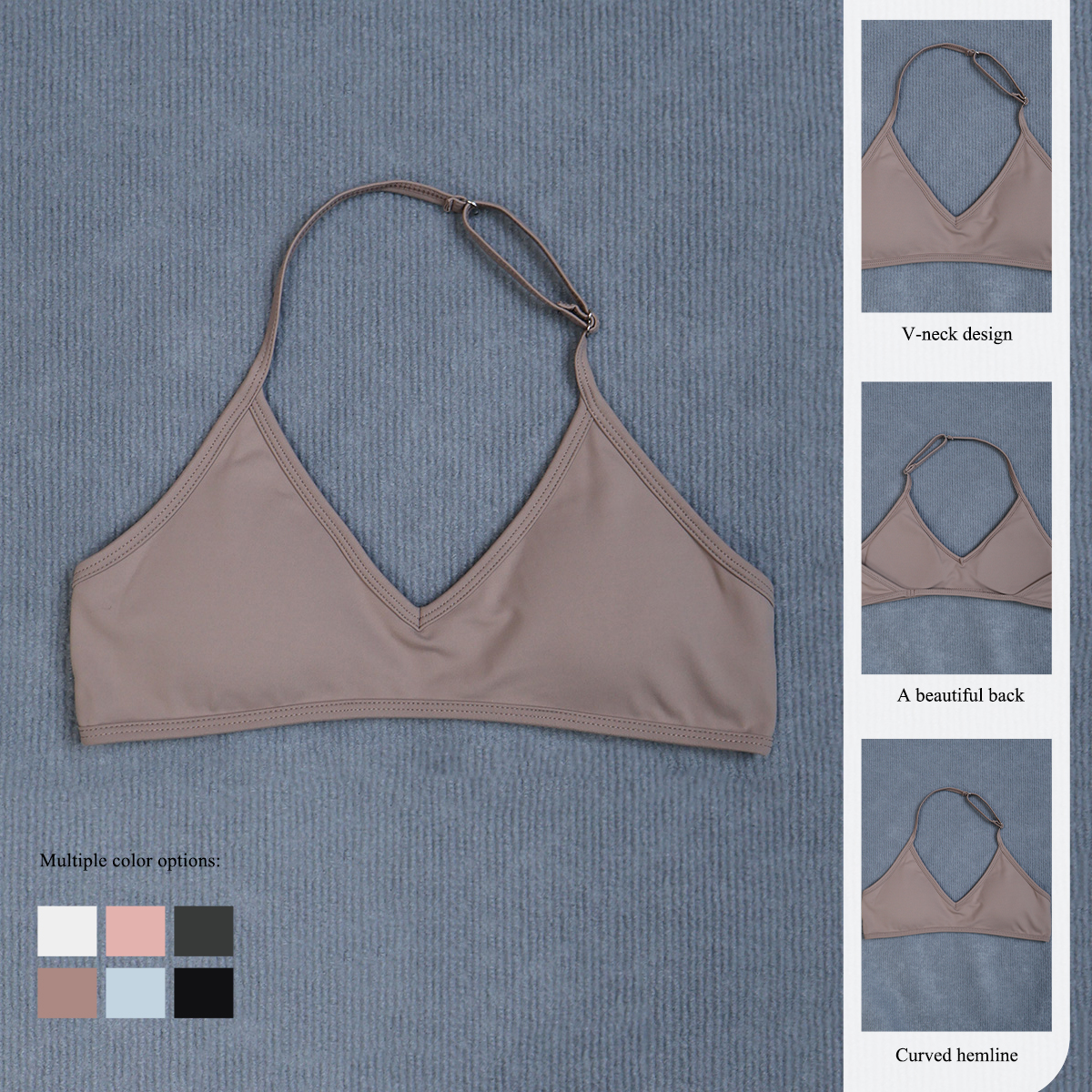 Women's Summer Halter Neck Pad - مراجعة Sports Bra Racerback وسعره