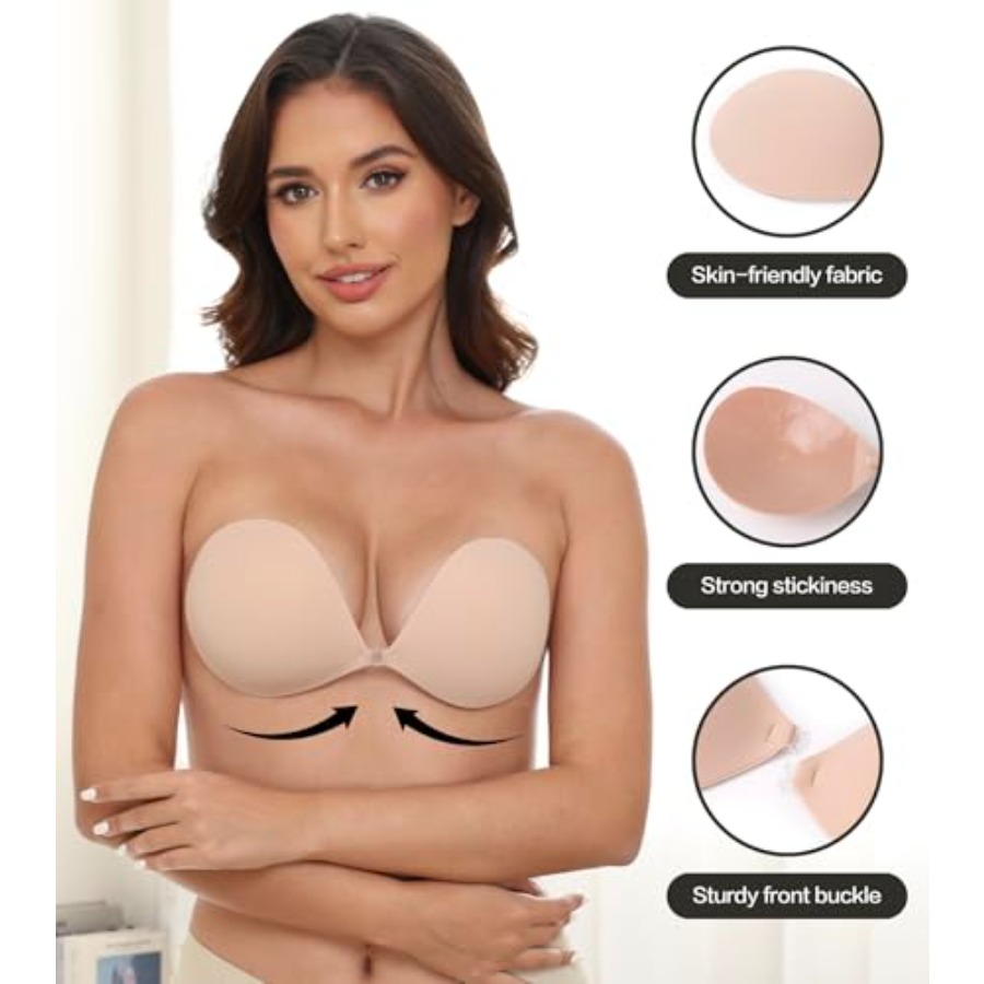 MITALOO Adhesive Bra Invisible - مراجعة Push Up Bra Silicone وسعره