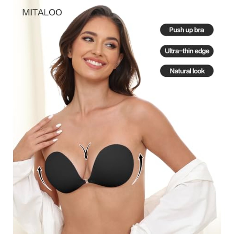 MITALOO Adhesive Bra Invisible - مراجعة Push Up Bra Silicone وسعره