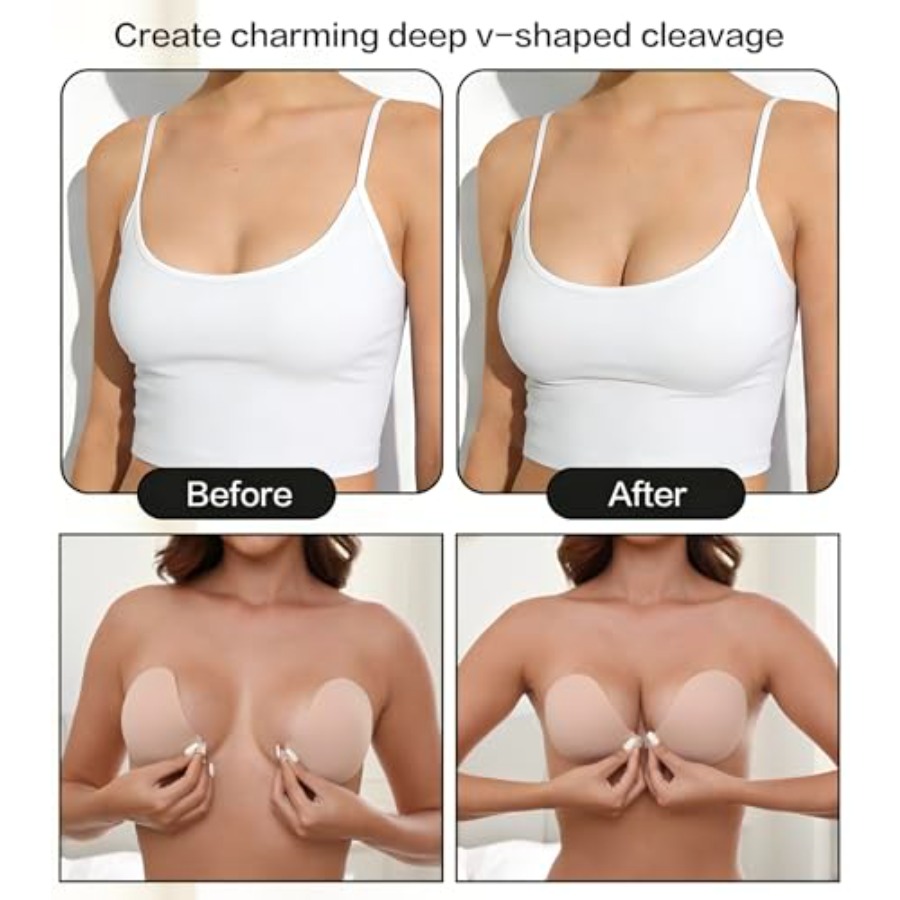 MITALOO Adhesive Bra Invisible - مراجعة Push Up Bra Silicone وسعره