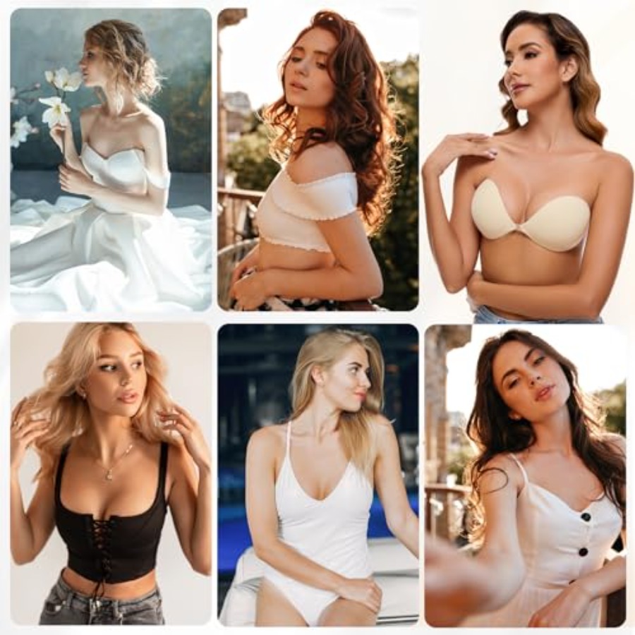 RELIRELIA Women's Sticky Self  - مراجعة Push Up Bra Silicone وسعره